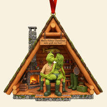 Load image into Gallery viewer, Merry Fishin' Christmas - Naughty Couple Fishing Ornament | Personalized Gift for Couples Ornament PopCulturePrints
