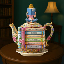 Load image into Gallery viewer, Tea &amp; Books Enthusiast Plaque - Personalized Gifts for Book Lovers Shaped Plaques PopCulturePrints
