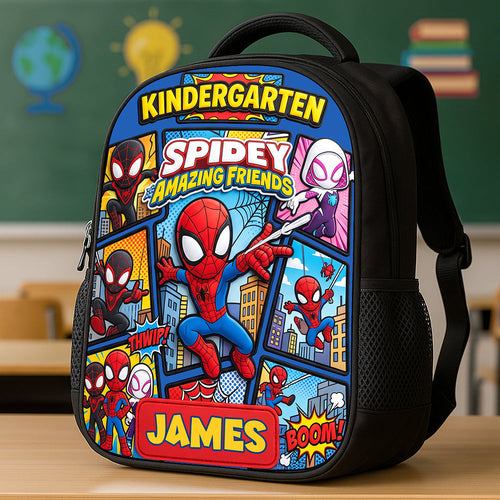 “Swing into Adventure” - Hero Adventure Backpack - Personalized Gift for Kids School Bag Backpack PopCulturePrints
