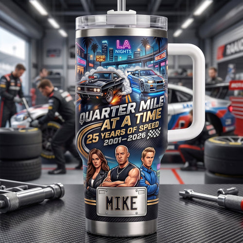 Celebrate 25 Years Of Legacy - Personalized 40oz Tumbler With Handle Tumbler Cup PopCulturePrints