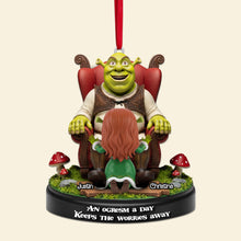 Load image into Gallery viewer, “An Ogresm a Day Keeps the Worries Away” - Personalized Naughty Couple Acrylic Ornament Ornament PopCulturePrints
