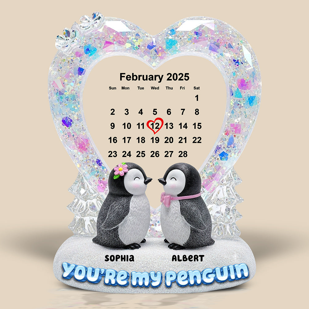 You're My Penguin - Personalized Penguin Couple Acrylic Plaque Shaped Plaques PopCulturePrints