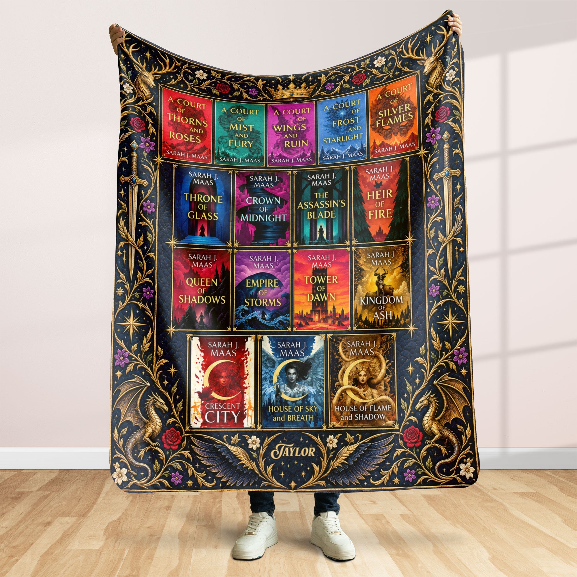 "Wrap Yourself in Adventure - Book Series Blanket, Perfect Personalized Gift for Fantasy Lovers" Blanket PopCulturePrints