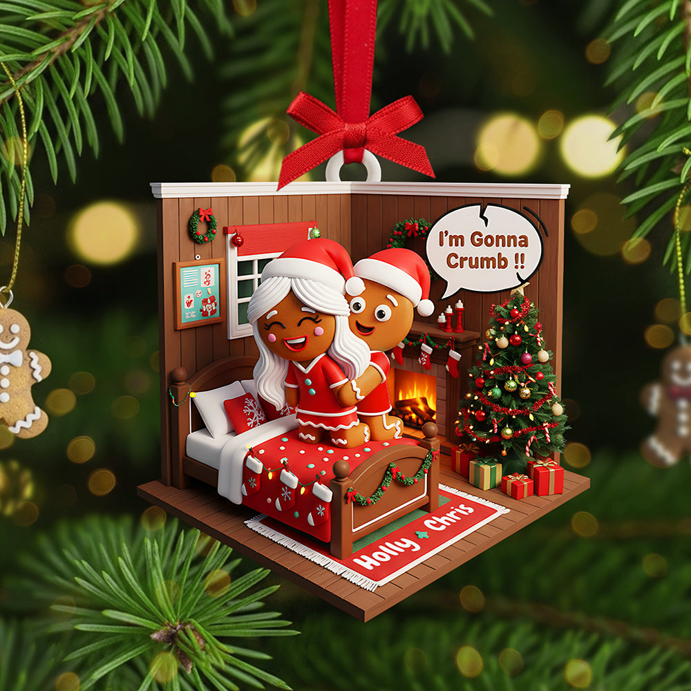 Personalized Gingerbread Couple Christmas Ornament - Perfect Gift for Couples Ornament PopCulturePrints