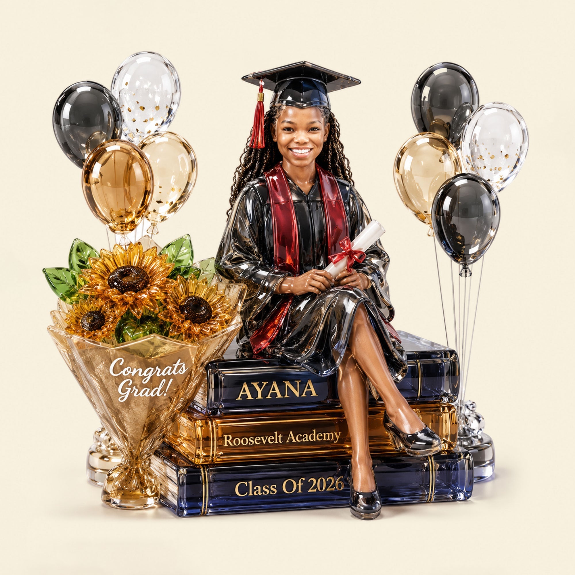 Celebrate Success with Personalized Graduation Memory Acrylic Plaque - Custom Photo Gift for Graduates Shaped Plaques PopCulturePrints