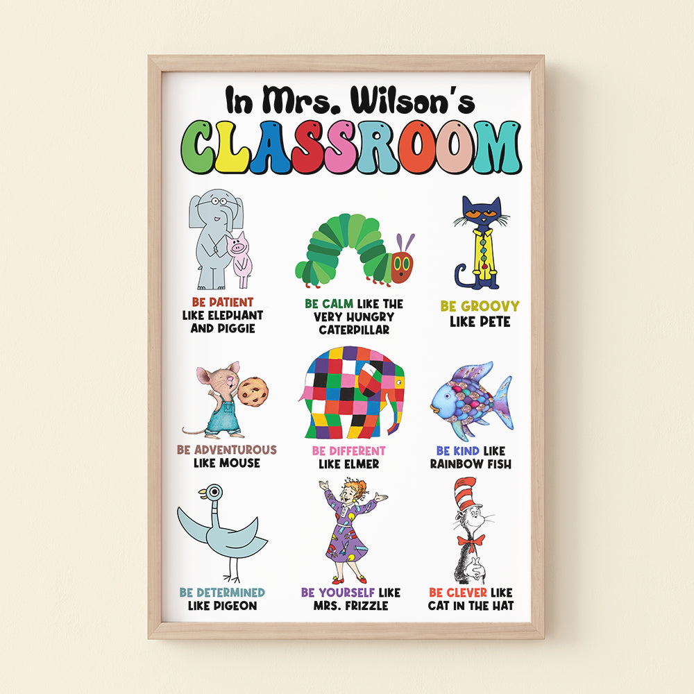 Personalized Teacher's Classroom Inspiration Canvas Poster & Canvas PopCulturePrints