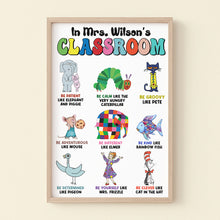 Load image into Gallery viewer, Personalized Teacher's Classroom Inspiration Canvas Poster &amp; Canvas PopCulturePrints
