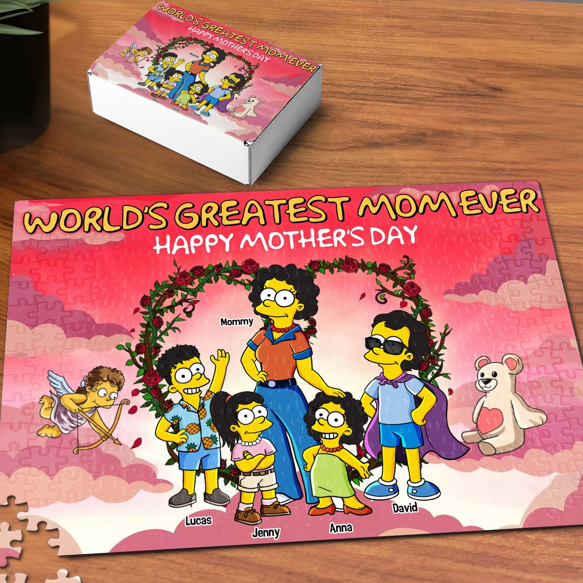 World's Greatest Mom Ever – Custom Personalized Jigsaw Puzzle Gift for Mom & Grandma Jigsaw Puzzles PopCulturePrints