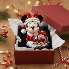 Load image into Gallery viewer, &quot;Treasure Every Moment with Grandkids&quot; - Personalized Custom Photo Ornament - Perfect Gift for Grandparents, Kids, and Families Ornament PopCulturePrints
