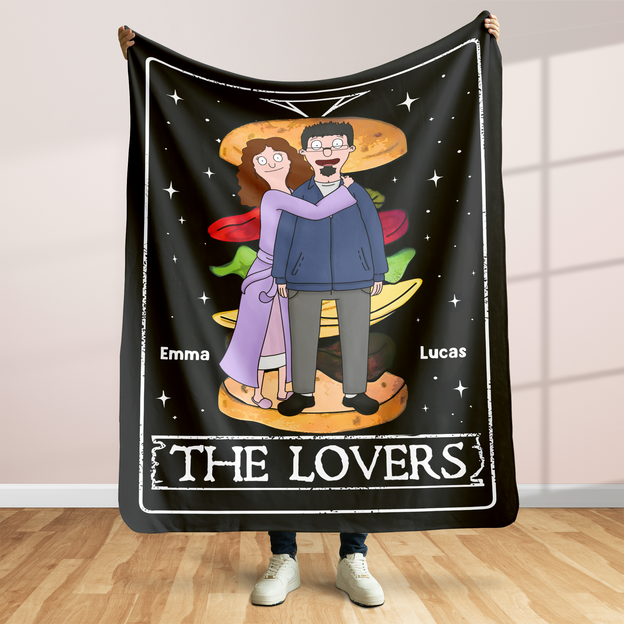 Personalized Couple Blanket - The Lovers Design Blanket PopCulturePrints