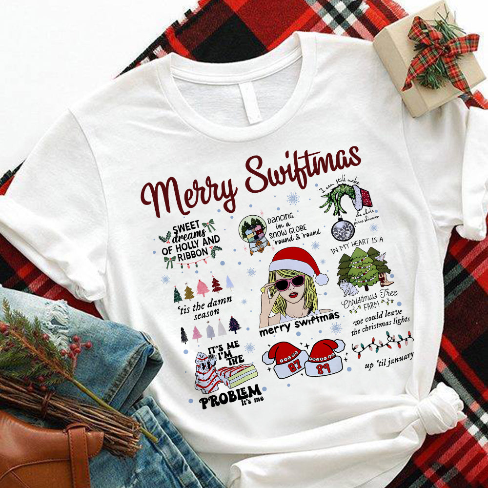 Merry Swiftmas Christmas Fan Shirt Shirts PopCulturePrints