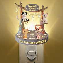 Load image into Gallery viewer, Good Night, Human Servant - Personalized Furry Overlord Acrylic Night Light for Cat Lovers Night Lights PopCulturePrints
