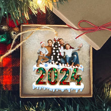 Load image into Gallery viewer, Personalized Family Photo Acrylic Ornament 2024 Ornament PopCulturePrints
