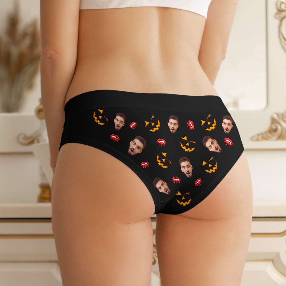 Personalized Halloween Boxer Briefs - Custom Photo Gift for Couples