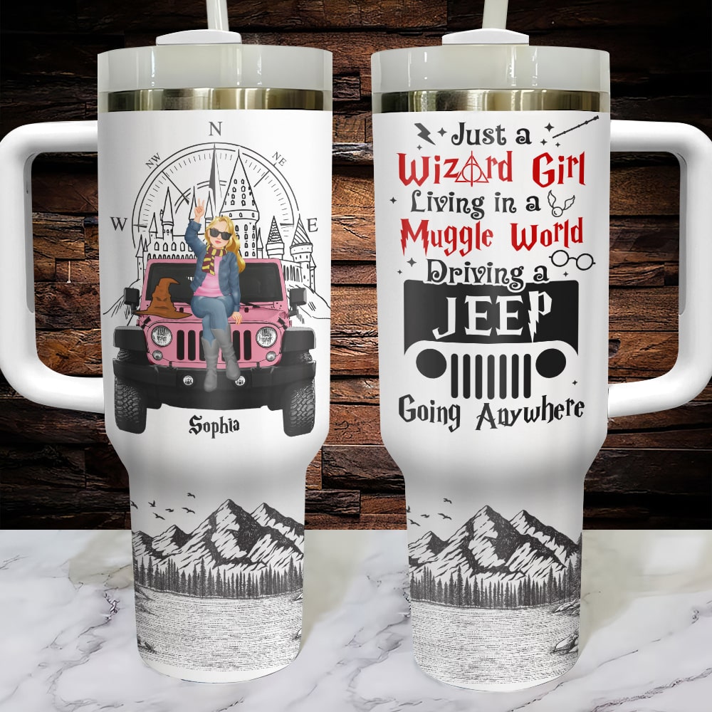 Wizard Girl in a Muggle World Travel Mug