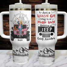 Load image into Gallery viewer, Wizard Girl in a Muggle World Travel Mug
