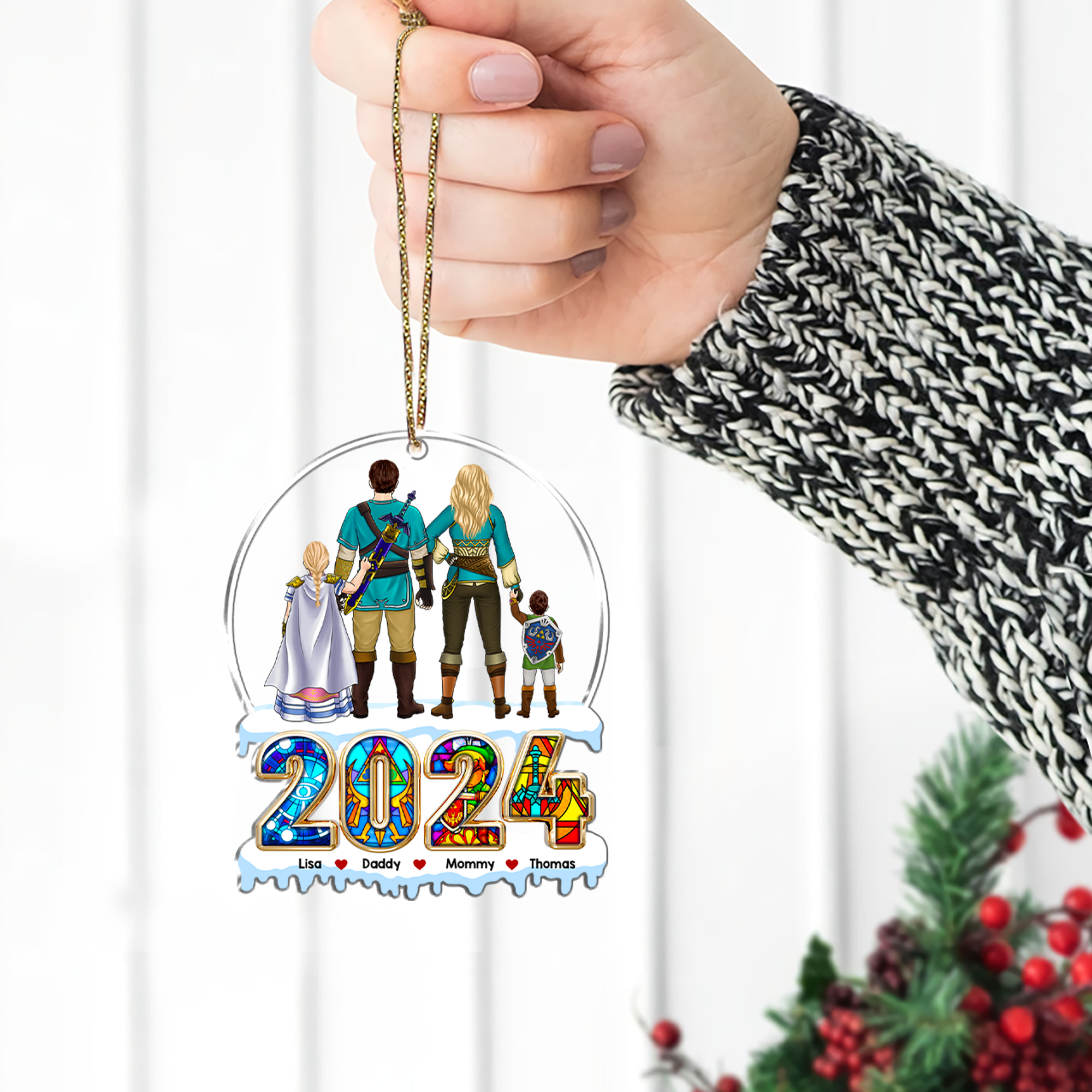 2024 Personalized Family Adventure Acrylic Ornament Ornament PopCulturePrints