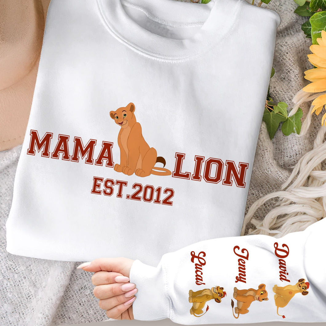 “Mama Lion - Fierce Love of a Mother” - Personalized Mom Shirt - Gift for Mom, Grandma, and More AOP Products PopCulturePrints