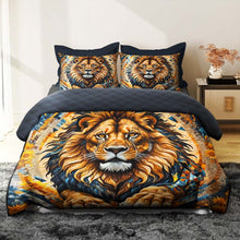 Load image into Gallery viewer, Majestic Custom Lion Quilt Bed Set Blanket PopCulturePrints
