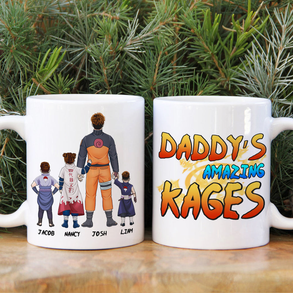Personalized Anime Dad Coffee Mug - Father's Day Gift Coffee Mug PopCulturePrints