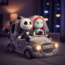 Load image into Gallery viewer, “Celebrate Your Love with a Spooky Twist” - Spooky Bride &amp; Groom Pillow - Personalized Gifts for Couples Pillow PopCulturePrints
