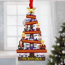 Load image into Gallery viewer, Personalized Wizard Family Christmas Ornament - Custom 2024 Holiday Decoration
