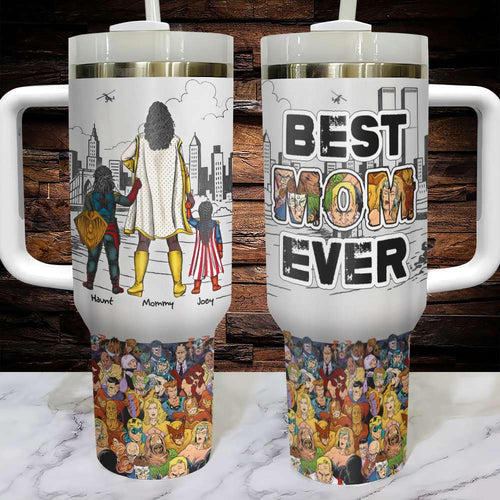 Best Mom Ever - Personalized 40oz Tumbler - Unique Gifts for Mom & Grandma Tumbler Cup PopCulturePrints