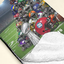Load image into Gallery viewer, Touchdown Season Blanket - Personalized Gift for Sports Fans Blanket PopCulturePrints
