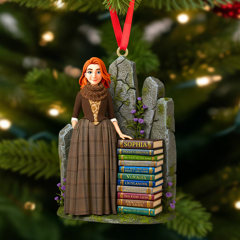 “For the Love of Reading” - Personalized Christmas Ornament - Custom Gift for Book Lovers Ornament PopCulturePrints