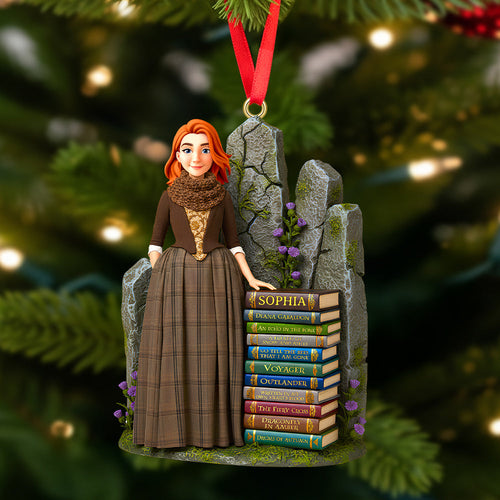“For the Love of Reading” - Personalized Christmas Ornament - Custom Gift for Book Lovers Ornament PopCulturePrints