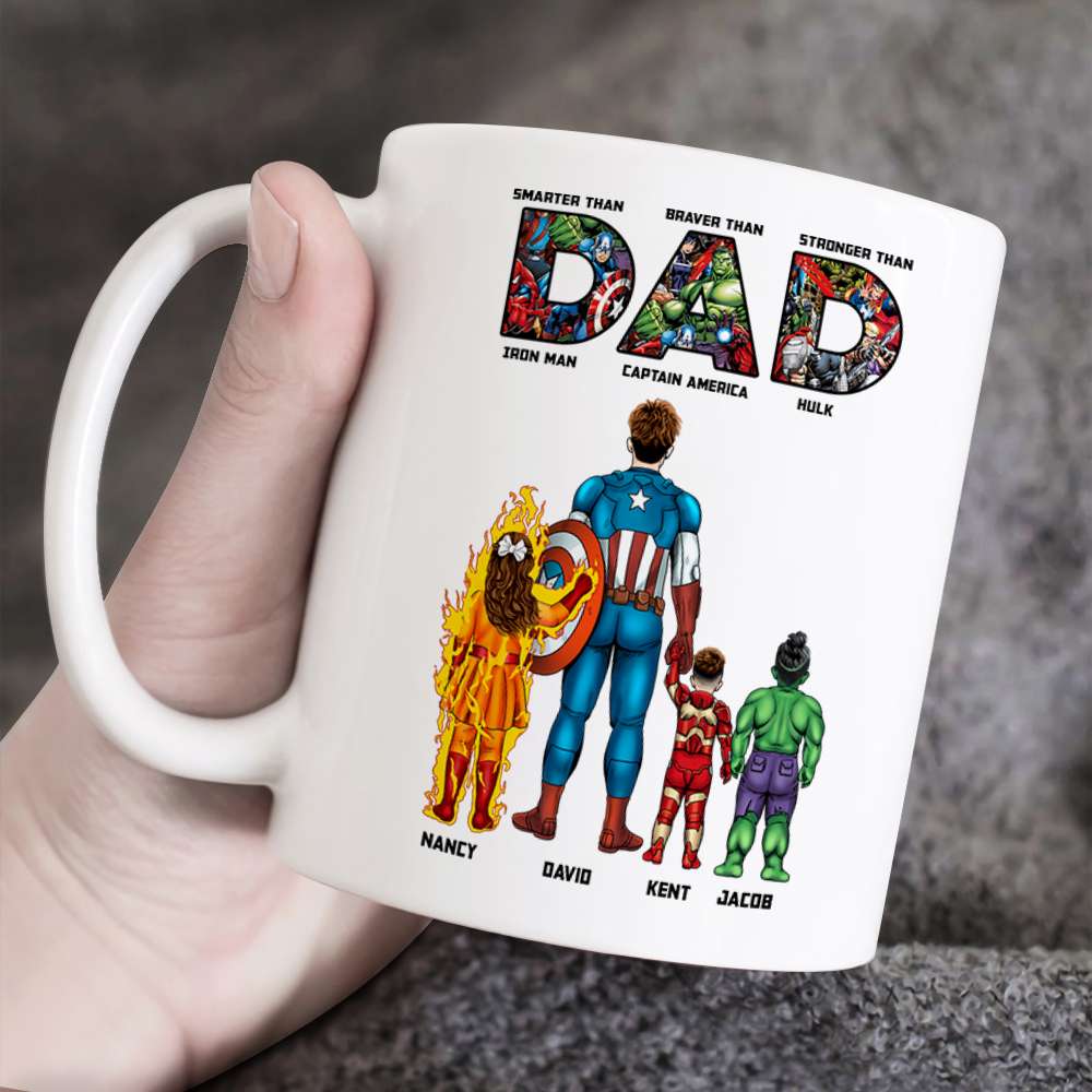 Superdad Personalized Coffee Mug - Perfect Gift for Father's Day Coffee Mug PopCulturePrints