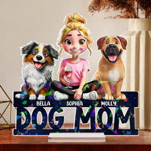 Load image into Gallery viewer, &quot;A Special Love for Every Dog Mom&quot; - Personalized Holographic Acrylic Plaque - Gift for Dog Moms, Dog Dads, and Pet Lovers Holographic Acrylic Plaque PopCulturePrints
