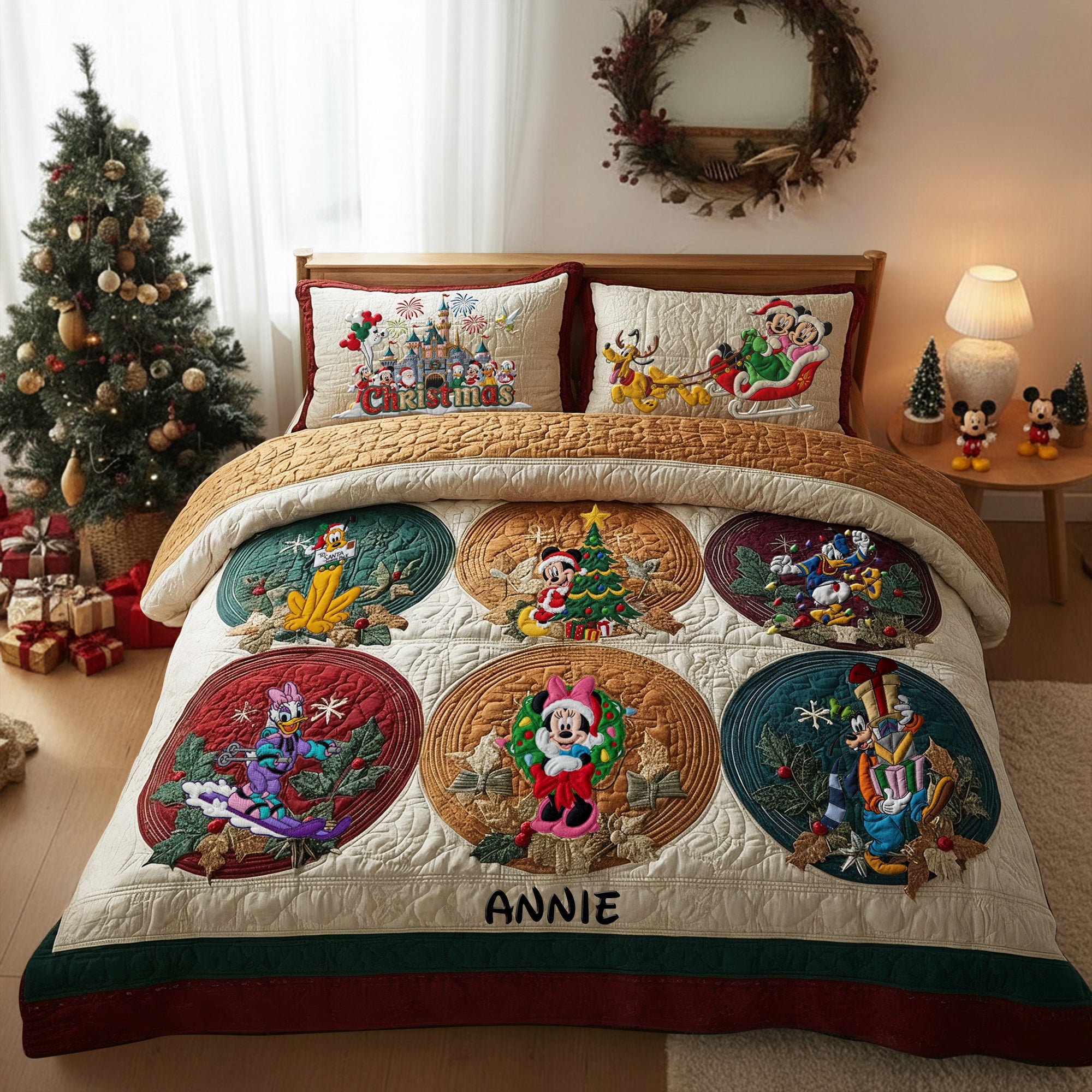 Make This Christmas Jolly - Personalized Jolly Christmas Gang Quilt Bed Set for Fans Bedding Set PopCulturePrints