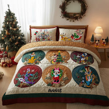 Load image into Gallery viewer, Make This Christmas Jolly - Personalized Jolly Christmas Gang Quilt Bed Set for Fans Bedding Set PopCulturePrints
