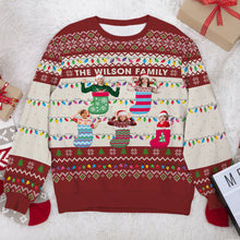 Load image into Gallery viewer, Personalized Family Photo Ugly Christmas Sweater - Festive Holiday Gift
