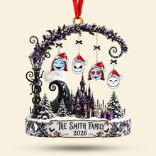 Load image into Gallery viewer, “Embrace the Gothic Spirit” - Customizable Gothic Family Castle Ornament - Unique Christmas Gift for Families, Friends, and Loved Ones
