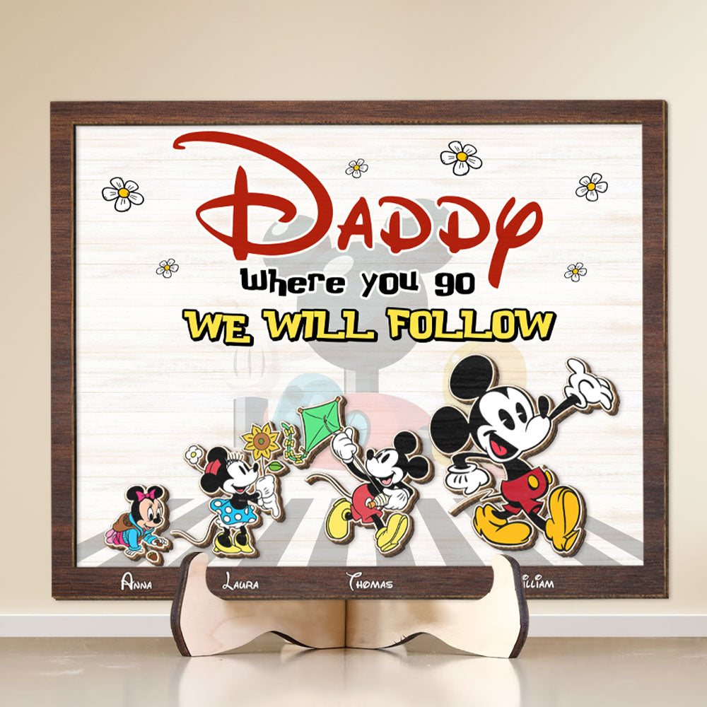 Personalized Father's Day Wood Sign - Follow Your Dad Wood Sign PopCulturePrints