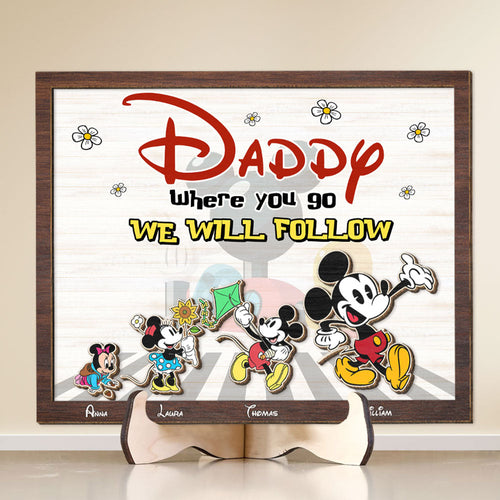 Personalized Father's Day Wood Sign - Follow Your Dad Wood Sign PopCulturePrints