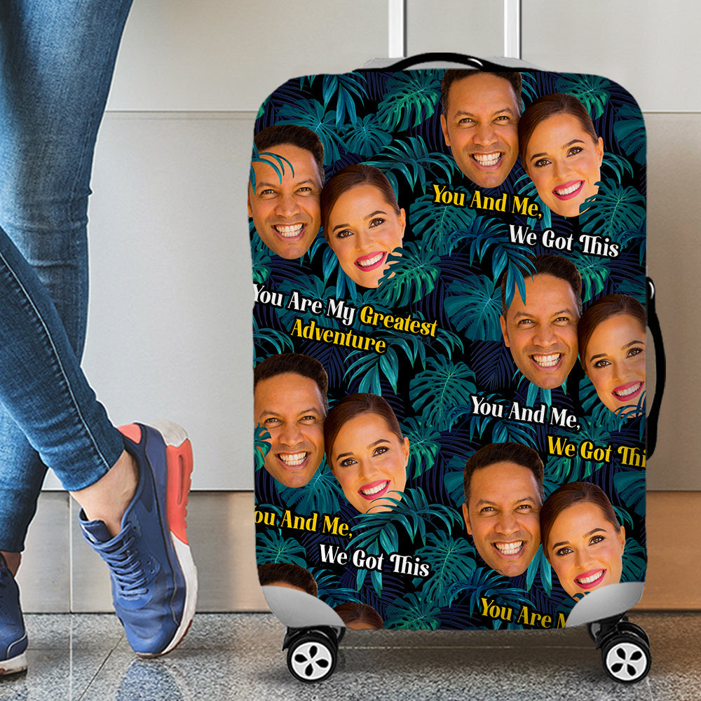 Personalized Couple Luggage Cover - Your Greatest Adventure Luggage Covers PopCulturePrints