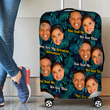 Load image into Gallery viewer, Personalized Couple Luggage Cover - Your Greatest Adventure Luggage Covers PopCulturePrints

