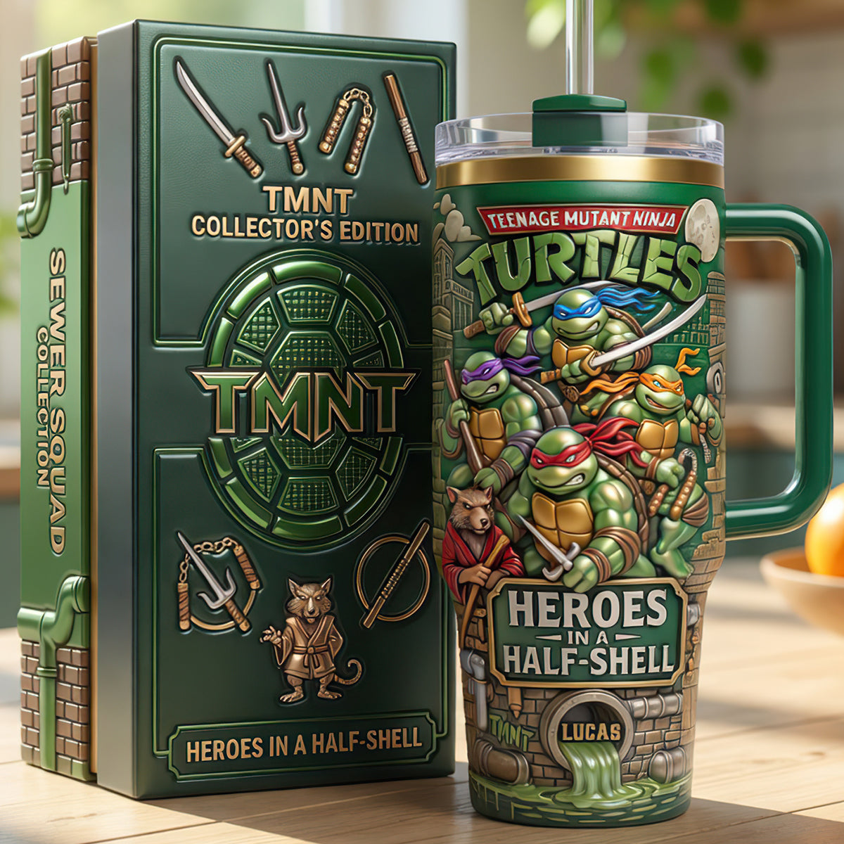 Heroes in a Half-Shell: Break Out Sewer 40oz Tumbler - Personalized Gift for TMNT Fans