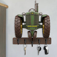Load image into Gallery viewer, “Keep Your Keys Organized with Style” - Tractor Key Hanger, Personalized Gift for Farmers Wood Sign PopCulturePrints

