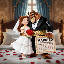 Load image into Gallery viewer, Love is a Journey: Personalized Married Couple Shaped Pillow - Custom Gift for Couples Pillow PopCulturePrints
