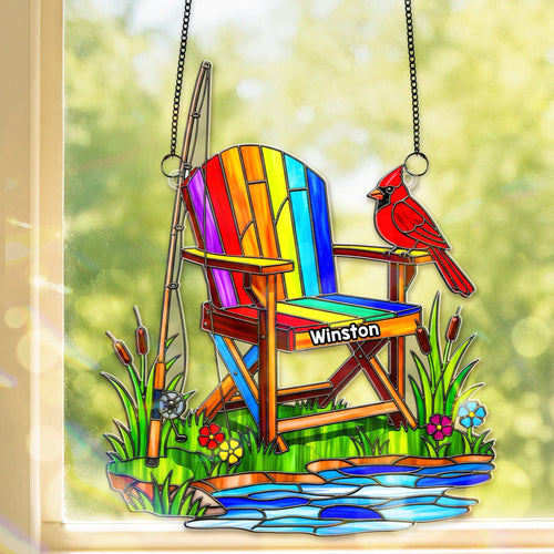 Heaven Fishing Suncatcher Ornament - A Personalized Gift for Fishing Lovers Ornament PopCulturePrints