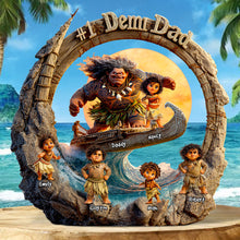 Load image into Gallery viewer, #1 Demi Dad: A Personalized Acrylic Plaque for Dads, Grandpas, and All Father Figures Shaped Plaques PopCulturePrints
