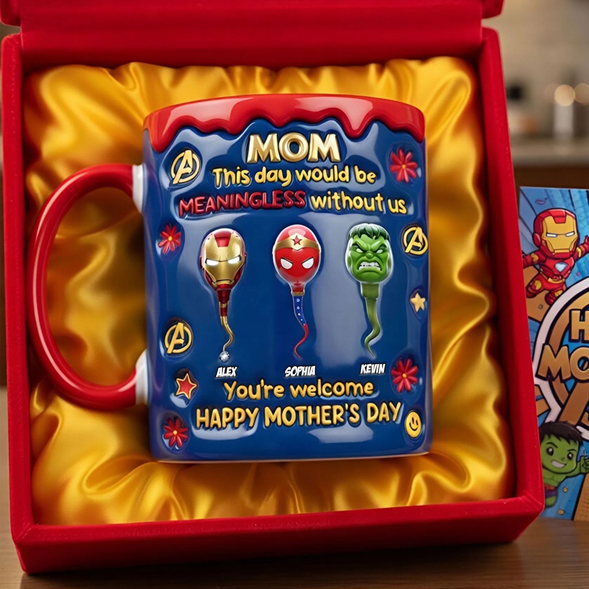 "Mom, This Day Would Be Meaningless Without Us" - Custom Power Mom Accent Mug - Perfect Gift for Mom, Grandma, or Any Special Woman Coffee Mug PopCulturePrints