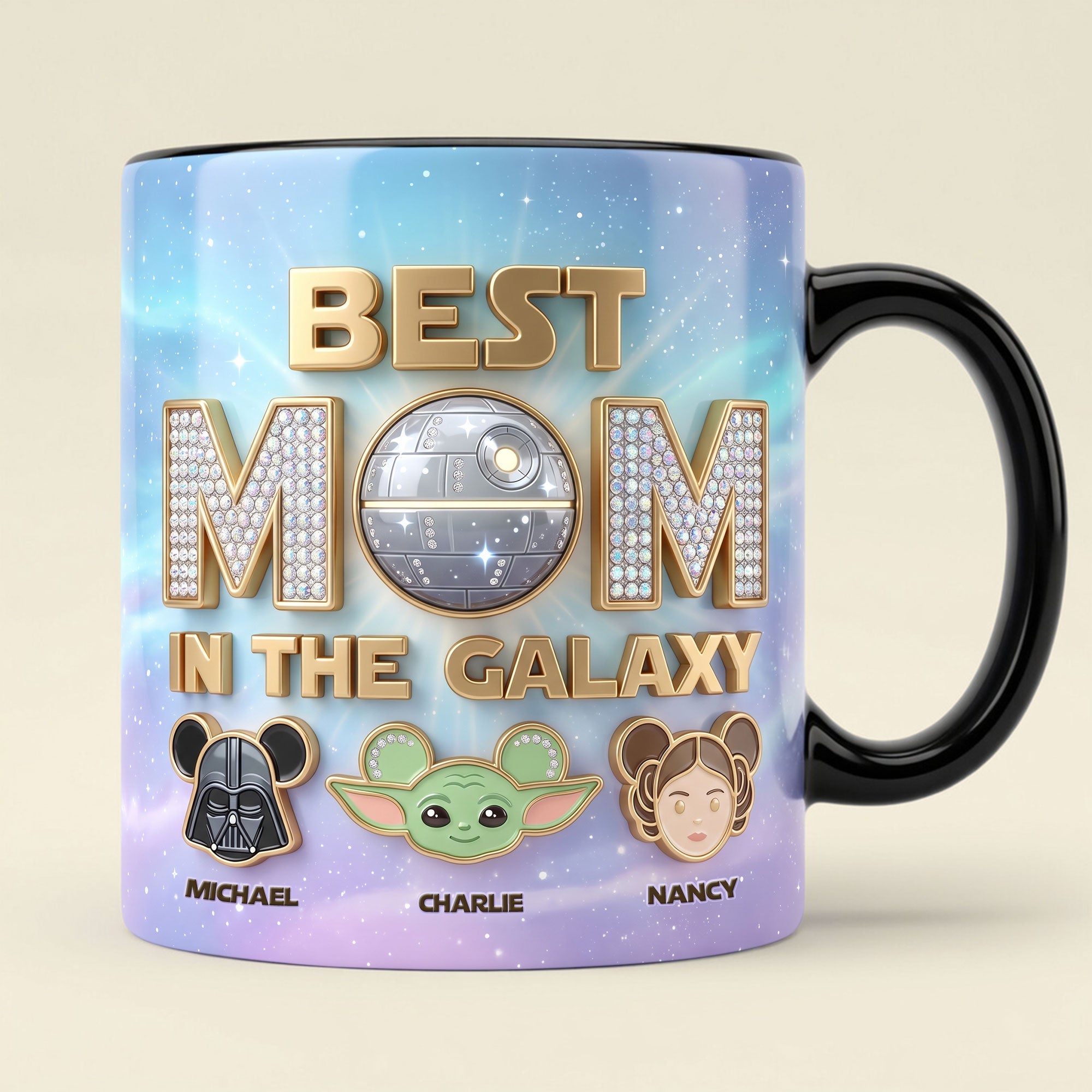Best Mom In The Galaxy - Personalized Cosmic Coffee Mug for Moms Coffee Mug PopCulturePrints