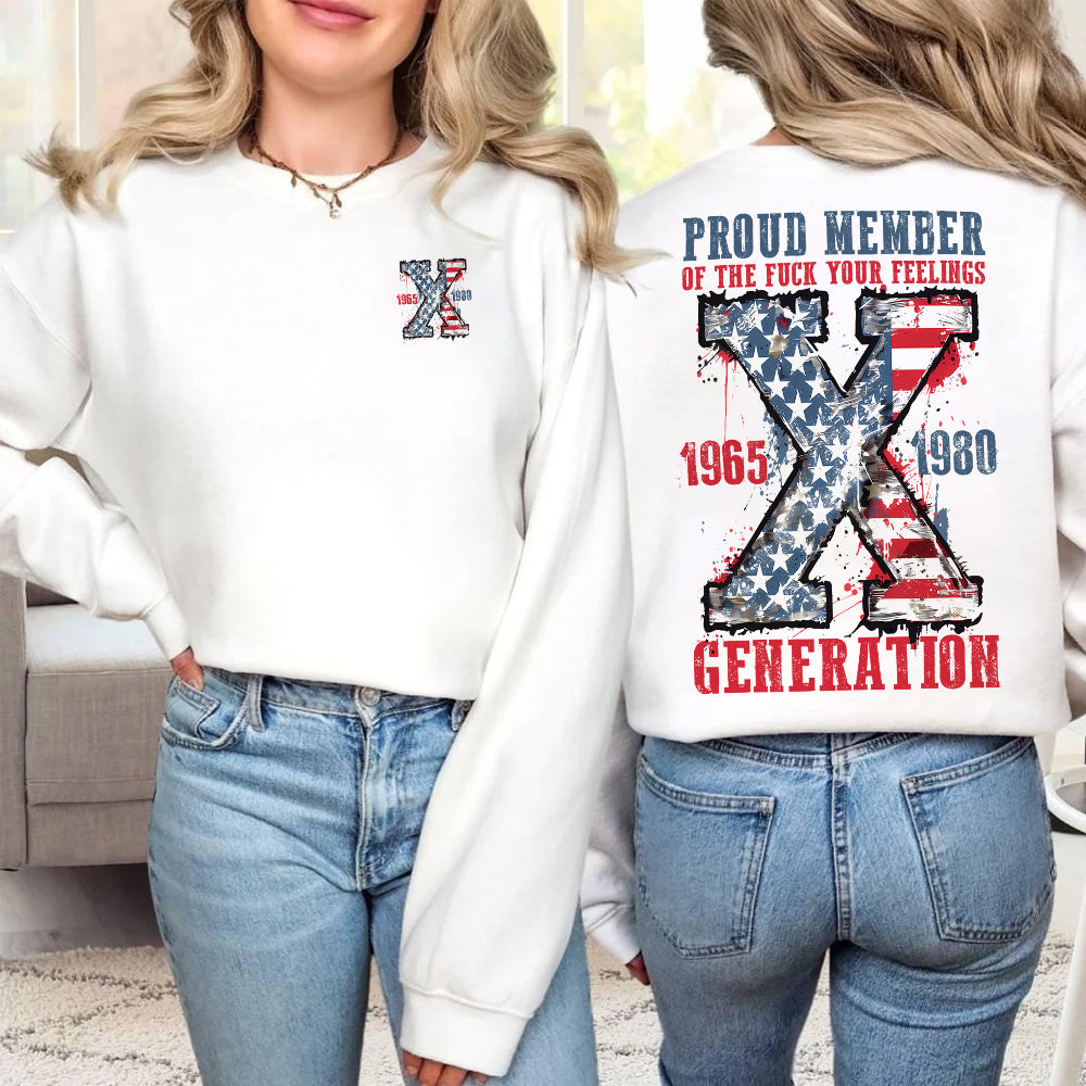 Bold Generation X Hoodie - Patriotic Design