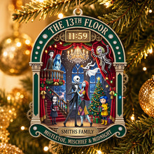 Load image into Gallery viewer, "Celebrate the Season with Your Family - Personalized Spooky Christmas Ornament"
