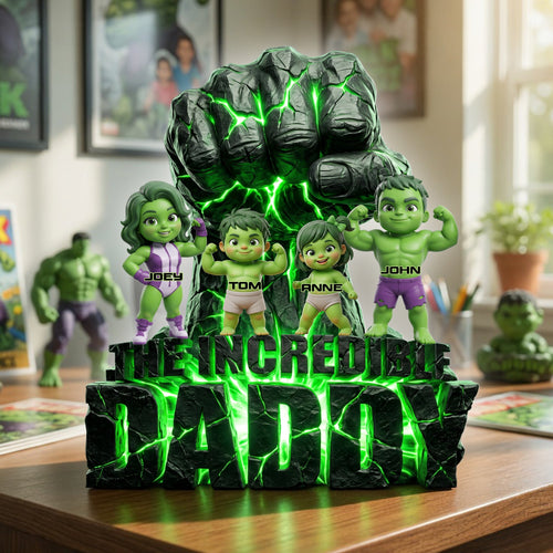 You're the Incredible Daddy - Personalized Acrylic Plaque for Super Dads Shaped Plaques PopCulturePrints